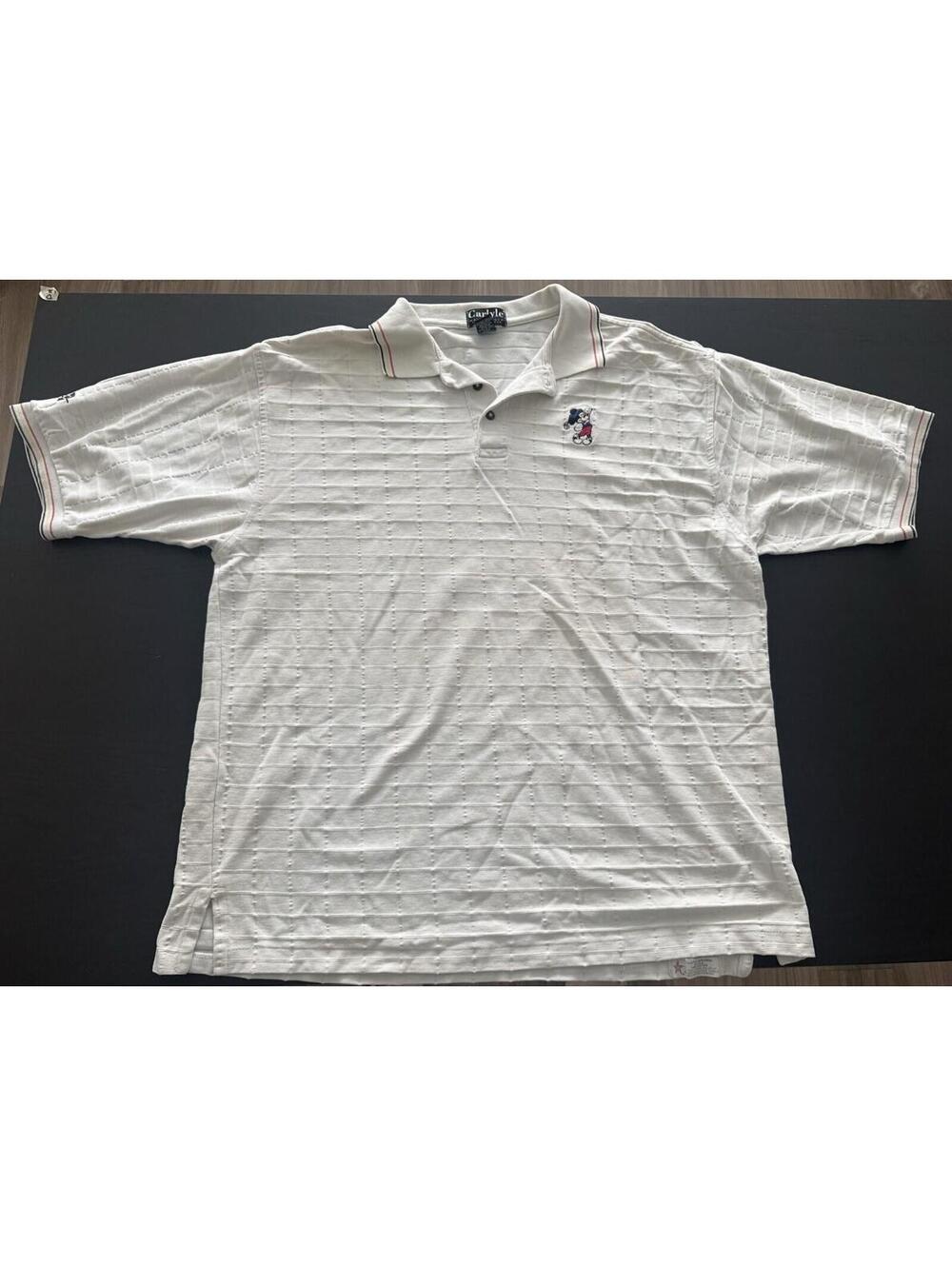 Vintage Disney Golf Shirt Men's XL Mickey Mouse Short Sleeve Cotton Polo